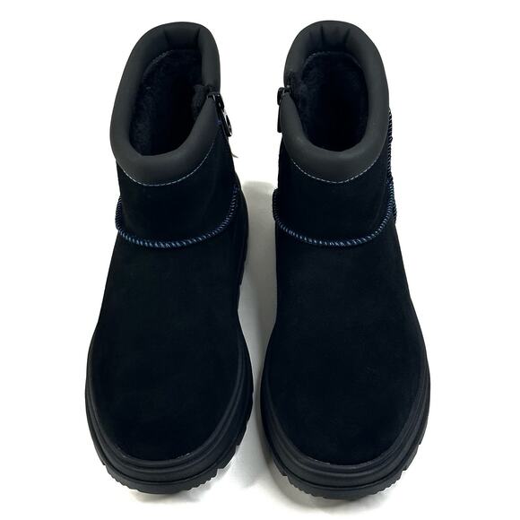 Koolaburra by UGG Koola Mini Hybrid Waterproof Black Suede Boots Womens 6 New - Picture 2 of 11